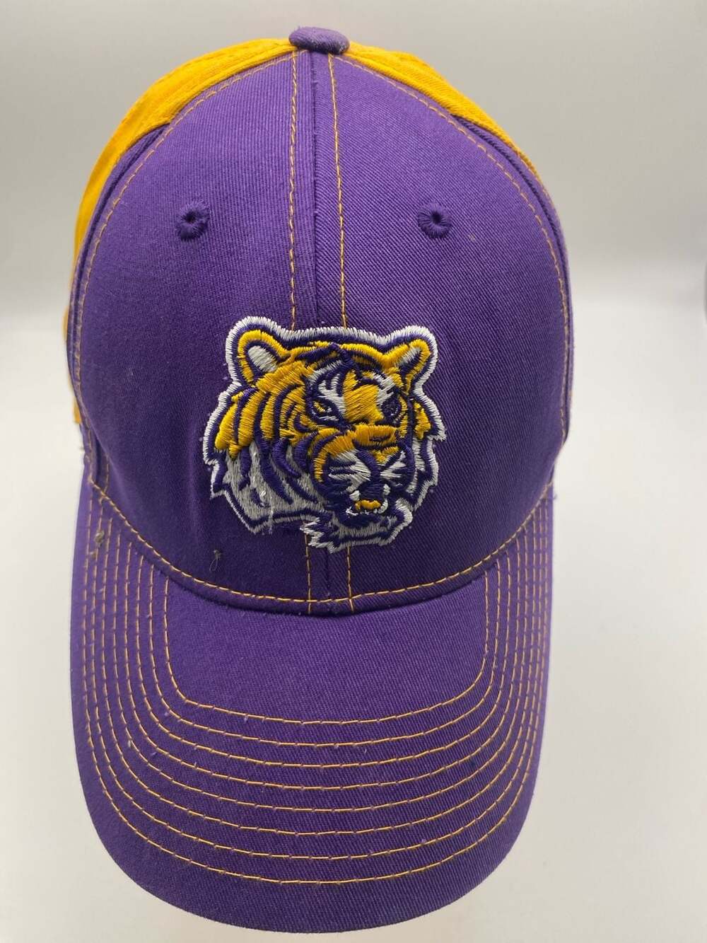 LSU Tigers Purple and Gold Adjustable Cap with Embroidered Tiger Logo